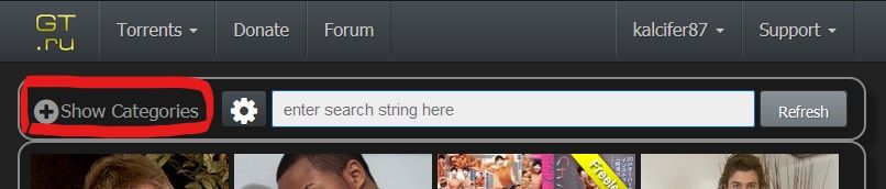 Show categories button