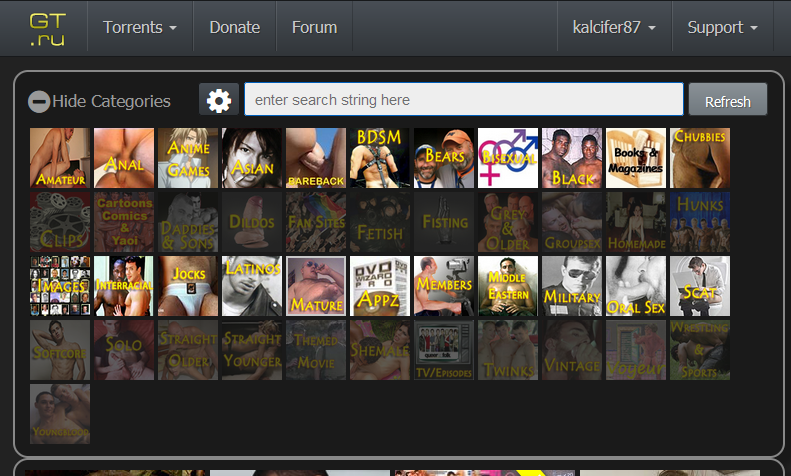 categories on and off
